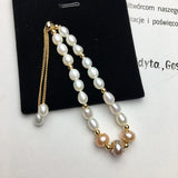 14K Filled Pearl Charm Bracelet Women Adjustable Anniversary Jewelry