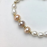 14K Filled Pearl Charm Bracelet Women Adjustable Anniversary Jewelry