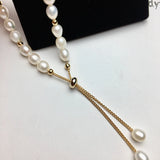 14K Filled Pearl Charm Bracelet Women Adjustable Anniversary Jewelry