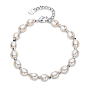 14K Filled Twisted Pearls Bracelet Bangle Women Jewelry