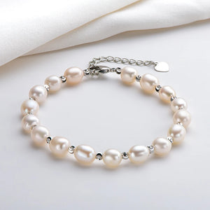14K Filled Twisted Pearls Bracelet Bangle Women Jewelry