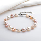 14K Filled Twisted Pearls Bracelet Bangle Women Jewelry