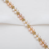 14K Filled Chain Bracelet Freshwater Pearl Charm Bracelet Women Jewelry