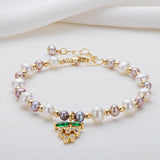 Freshwater Pearl Charm Bracelet - Wedding Jewelry Gift