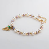 Freshwater Pearl Charm Bracelet - Wedding Jewelry Gift