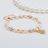 14K Filled Chain Bracelet Natural Freshwater Pearls Charm Women Jewelry