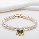 14K Filled Chain Bracelet Natural Freshwater Pearls Blessing Bracelet