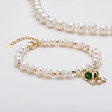14K Filled Chain Bracelet Natural Freshwater Pearls Blessing Bracelet