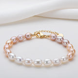 14K Filled Chain Bracelet with Freshwater Pearls Women Jewelry