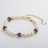 14K Filled Chain Bracelet Natural Freshwater Pearls 17+5cm Women Charm Jewelry