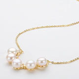 14K Filled Chain Necklace Women Freshwater Pearl Pendant Jewelry Gift