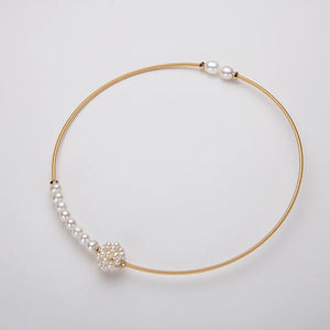 14K Filled Pearl Choker Necklace Women Jewelry