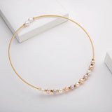 14K Filled Freshwater Pearl Chokers Necklace Women Jewelry
