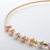 14K Filled Freshwater Pearl Chokers Necklace Women Jewelry