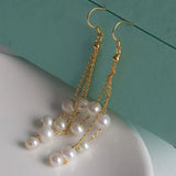 14K Filled Freshwater Pearl Drop Dangle Earrings