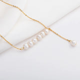 14K Filled Necklaces 5.5-6.5mm Freshwater Pearl Pendants Necklace Women