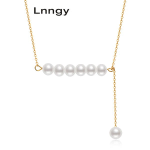 14K Filled Necklaces 5.5-6.5mm Freshwater Pearl Pendants Necklace Women