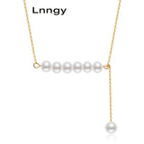 14K Filled Necklaces 5.5-6.5mm Freshwater Pearl Pendants Necklace Women