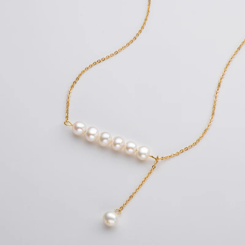 14K Filled Necklaces 5.5-6.5mm Freshwater Pearl Pendants Necklace Women