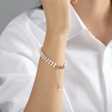 14K Filled Pearl Bracelet Flower Freshwater Pearl Bead