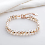 14K Filled Pearl Bracelet Flower Freshwater Pearl Bead