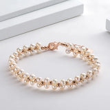 14K Filled Pearl Bracelet Flower Freshwater Pearl Bead