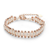 14K Filled Pearl Bracelet Freshwater 4-5mm Oval Pearl Chain Bracelet