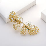 14K Filled Pearl Butterfly Hair Clips 8.5-9mm Freshwater Pearls Hair Clips