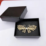 14K Filled Pearl Butterfly Hair Clips 8.5-9mm Freshwater Pearls Hair Clips