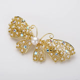 14K Filled Pearl Butterfly Hair Clips 8.5-9mm Freshwater Pearls Hair Clips