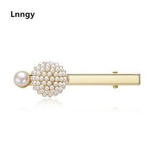 14K Filled Pearls Hair Clips Freshwater Pearl Hairpin Claw Pearls Hair Clips