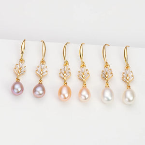 14K Filled Pearl Drop Earrings Women Engagement Fine Jewelry