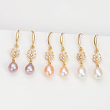 14K Filled Pearl Drop Earrings Women Engagement Fine Jewelry