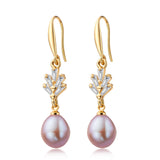 14K Filled Pearl Drop Earrings Women Engagement Fine Jewelry