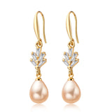 14K Filled Pearl Drop Earrings Women Engagement Fine Jewelry