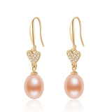 14K Filled Stud Earrings Heart-shaped Drop Earrings Women Fine Jewelry