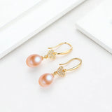 14K Filled Stud Earrings Heart-shaped Drop Earrings Women Fine Jewelry