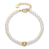 14k Filled Bracelet Freshwater Pearl Clasp Twisted Bangle