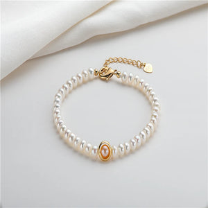 14k Filled Bracelet Freshwater Pearl Clasp Twisted Bangle