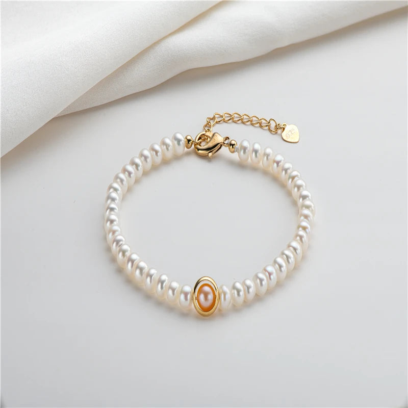 14k Filled Bracelet Freshwater Pearl Clasp Twisted Bangle