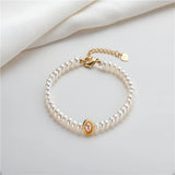 14k Filled Bracelet Freshwater Pearl Clasp Twisted Bangle