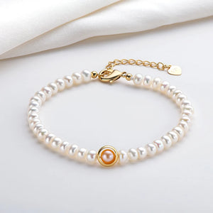 14k Filled Bracelet Freshwater Pearl Clasp Twisted Bangle