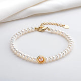 14k Filled Bracelet Freshwater Pearl Clasp Twisted Bangle