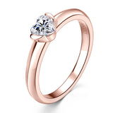 Heart Cut Moissanite Ring, 925 Sterling Silver Wedding Bands