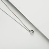 Sterling Silver Pendant Necklace 8mm Bead High Finish Jewelry 18Inch