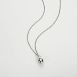Sterling Silver Pendant Necklace 8mm Bead High Finish Jewelry 18Inch