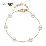 Classic 14K Filled Chain Bracelet with Natural Freshwater Pearls