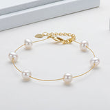 Classic 14K Filled Chain Bracelet with Natural Freshwater Pearls