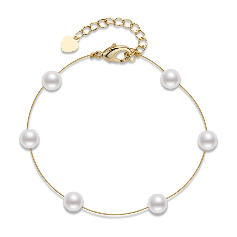 Classic 14K Filled Chain Bracelet with Natural Freshwater Pearls
