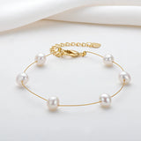 Classic 14K Filled Chain Bracelet with Natural Freshwater Pearls
